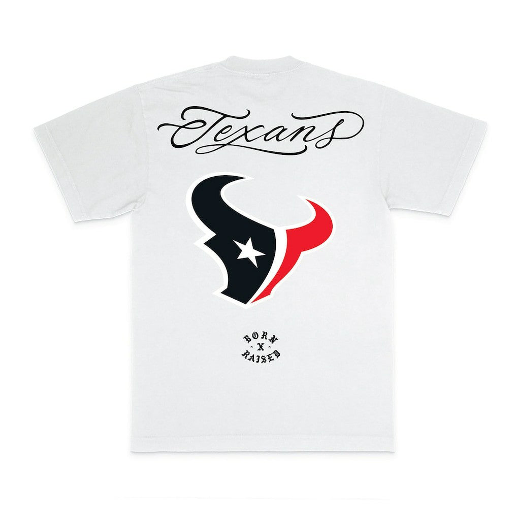Houston Texans Born x Raised Unisex Fine Line T-Shirt - White T-shirts