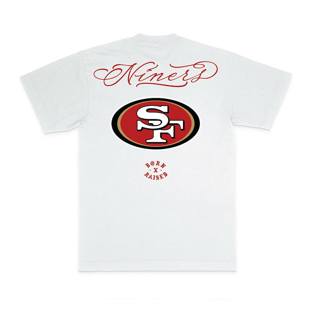 San Francisco 49ers Born x Raised Unisex Fine Line T-Shirt - White T-shirts