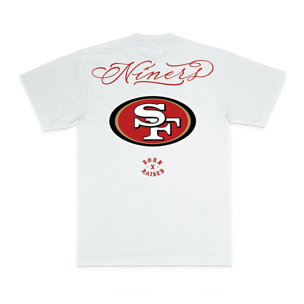 San Francisco 49ers Born x Raised Unisex Fine Line T-Shirt - White T-shirts
