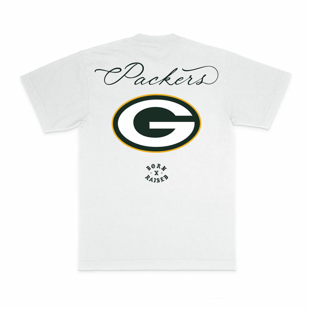 Green Bay Packers Born x Raised Unisex Fine Line T-Shirt - White T-shirts