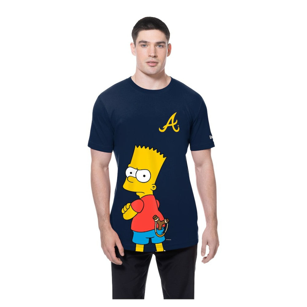 Atlanta Braves New Era MLB x Simpsons Local T-Shirt - Navy T-shirts