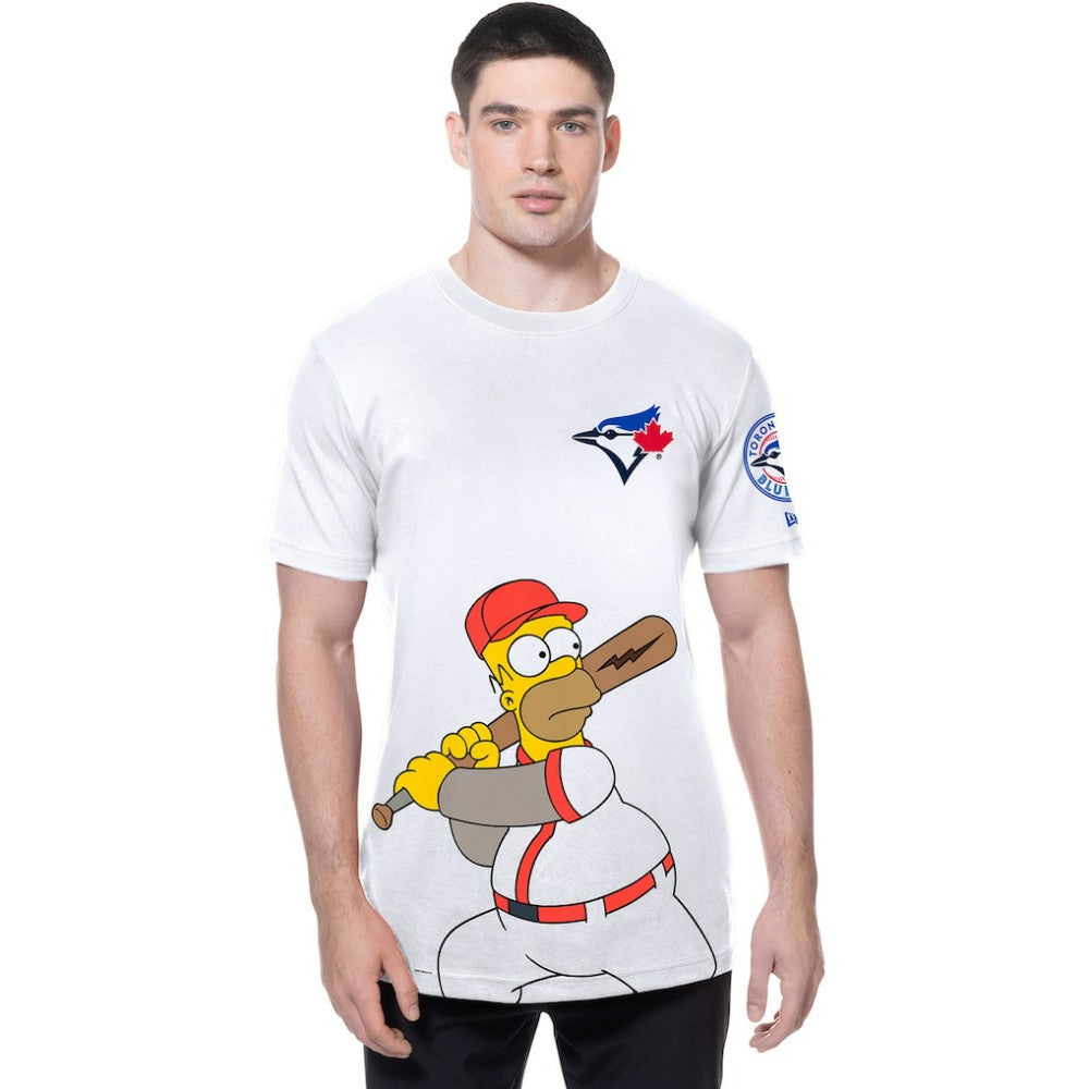 Toronto Blue Jays New Era MLB x Simpsons Homer Wonderbat T-Shirt - White T-shirts