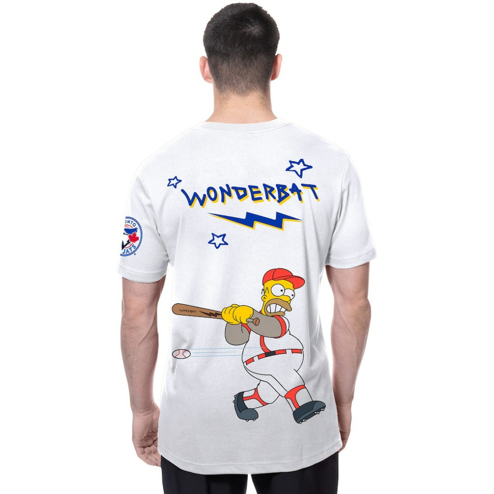 Toronto Blue Jays New Era MLB x Simpsons Homer Wonderbat T-Shirt - White T-shirts