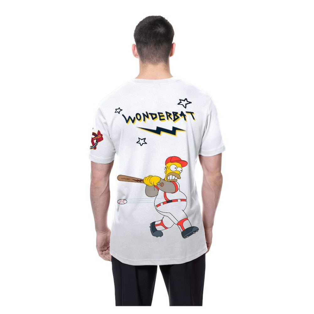 Atlanta Braves New Era MLB x Simpsons Homer Wonderbat T-Shirt - White T-shirts
