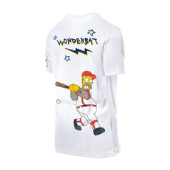 Los Angeles Dodgers New Era MLB x Simpsons Homer Wonderbat T-Shirt - White T-shirts