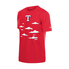 Texas Rangers New Era MLB x Simpsons 2026 Collab Clouds T-Shirt - Red T-shirts
