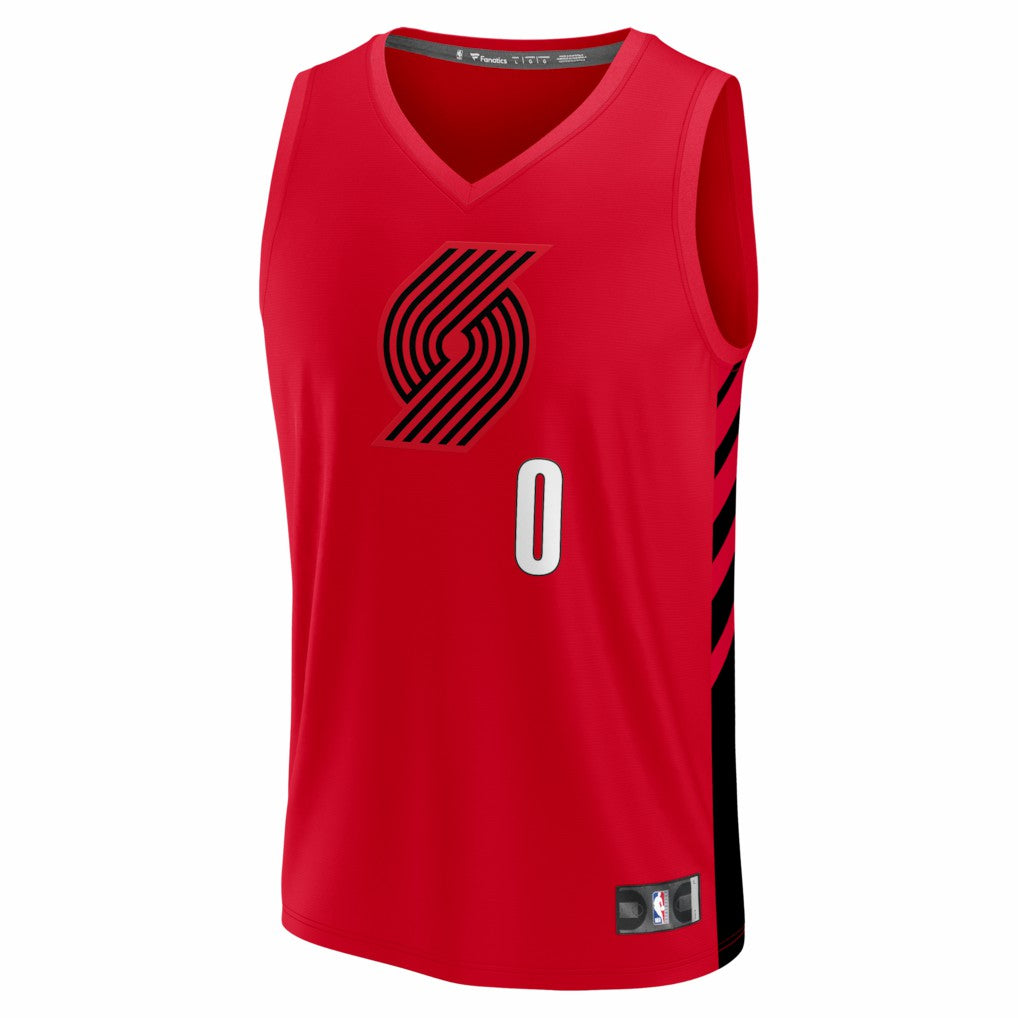 Damian Lillard Portland Trail Blazers Fast Break Replica Jersey Red Statement Edition - Fanatics