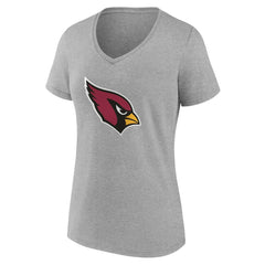Arizona Cardinals Women's Team Authentic Personalized Name & Number V-Neck T-Shirt - Gray T-shirts