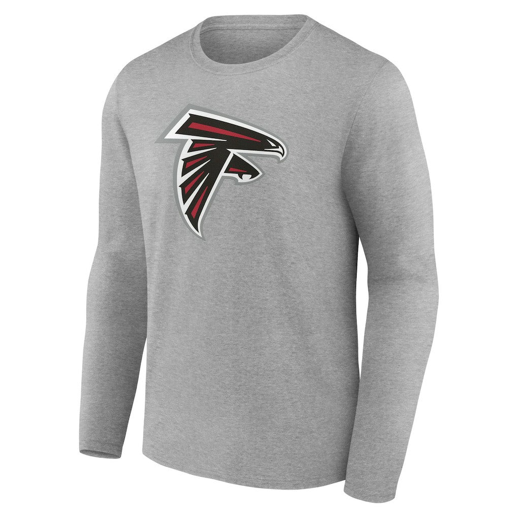 Atlanta Falcons Team Authentic Personalized Name & Number Long Sleeve T-Shirt - Gray T-shirts