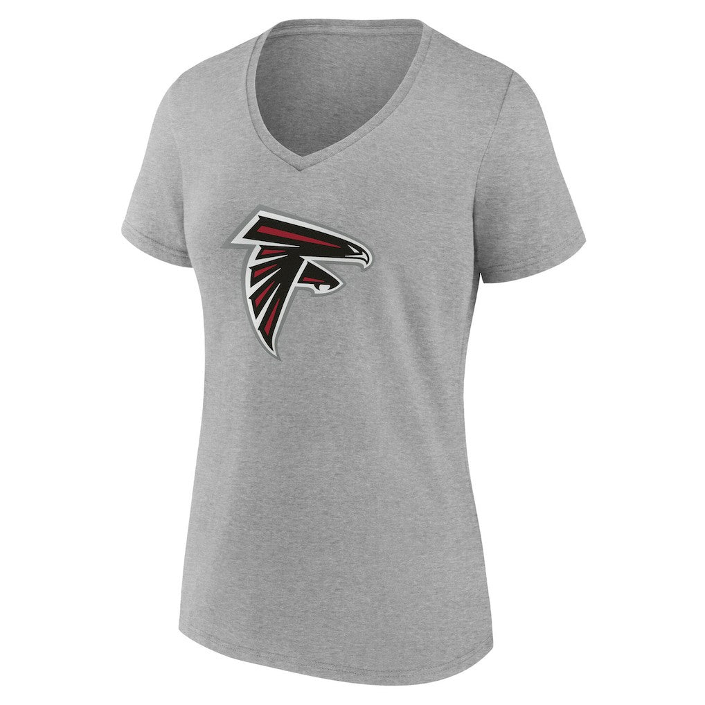 Atlanta Falcons Women's Team Authentic Personalized Name & Number V-Neck T-Shirt - Gray T-shirts