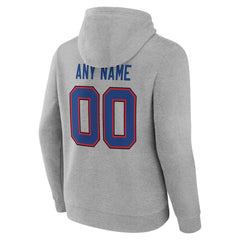 Buffalo Bills Team Authentic Personalized Name & Number Hoodie - Gray Hoodies