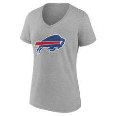 Buffalo Bills Women's Team Authentic Personalized Name & Number V-Neck T-Shirt - Gray T-shirts