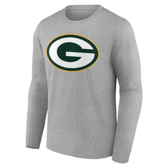 Green Bay Packers Team Authentic Personalized Name & Number Long Sleeve T-Shirt - Gray T-shirts