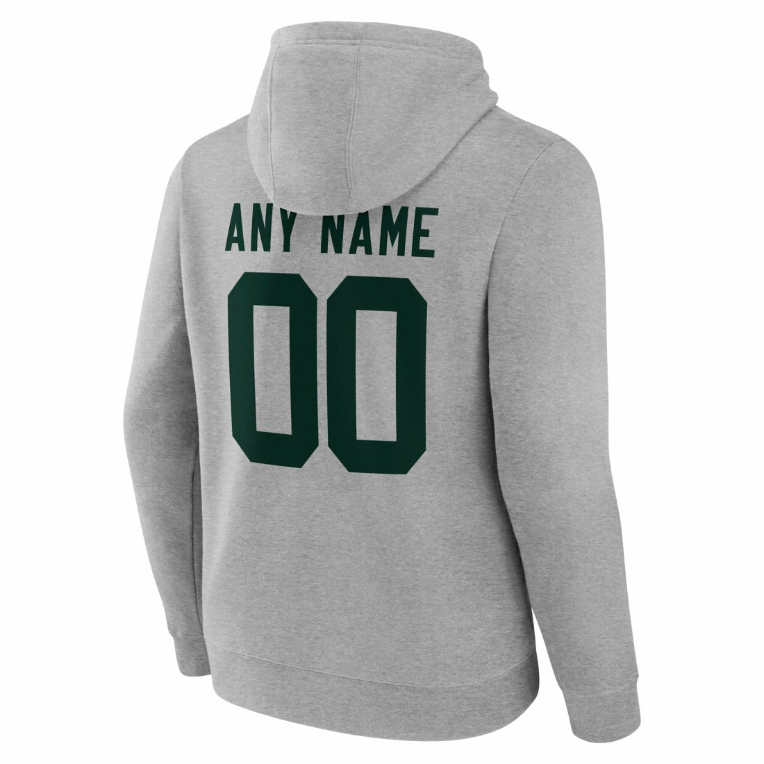Green Bay Packers Team Authentic Personalized Name & Number Hoodie - Gray Hoodies