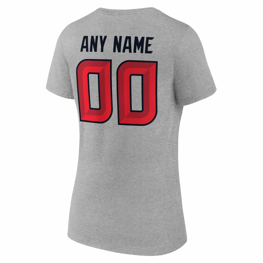 Houston Texans Women's Team Authentic Personalized Name & Number V-Neck T-Shirt - Gray T-shirts