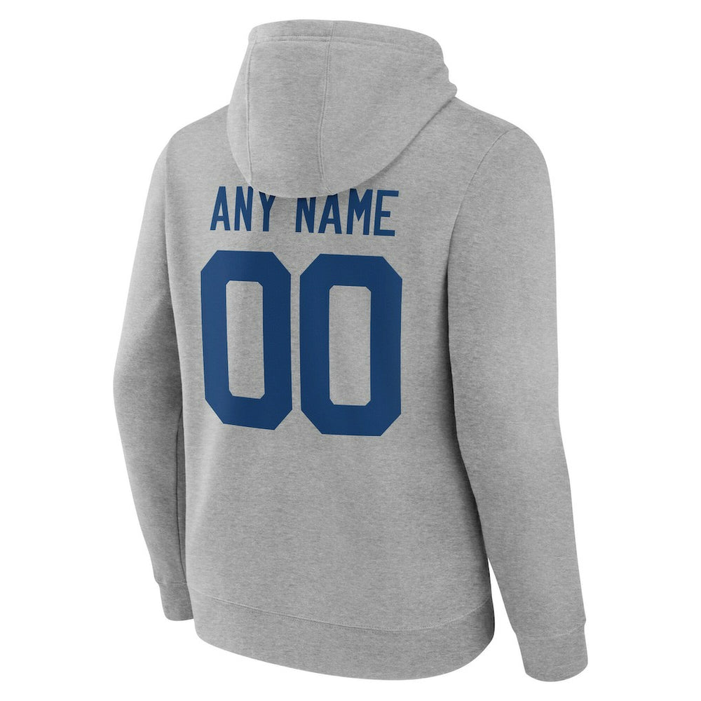 Indianapolis Colts Team Authentic Personalized Name & Number Hoodie - Gray Hoodies