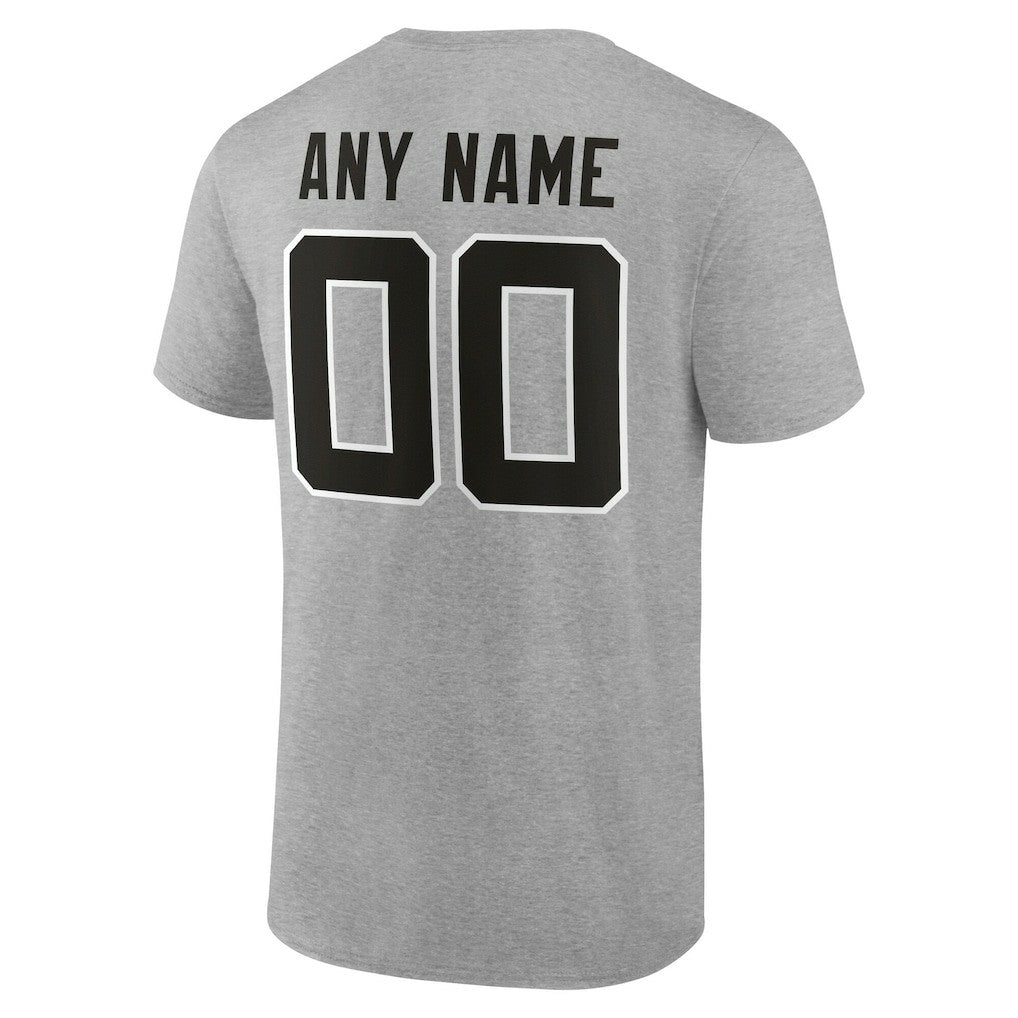 Jacksonville Jaguars Team Authentic Personalized Name & Number T-Shirt - Gray T-shirts