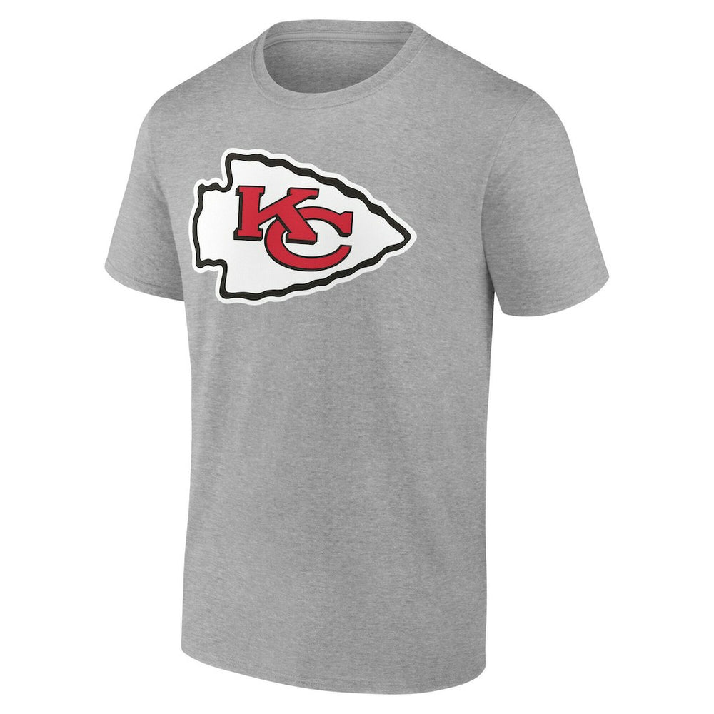 Kansas City Chiefs Team Authentic Personalized Name & Number T-Shirt - Gray T-shirts
