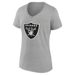 Las Vegas Raiders Women's Team Authentic Personalized Name & Number V-Neck T-Shirt - Gray T-shirts