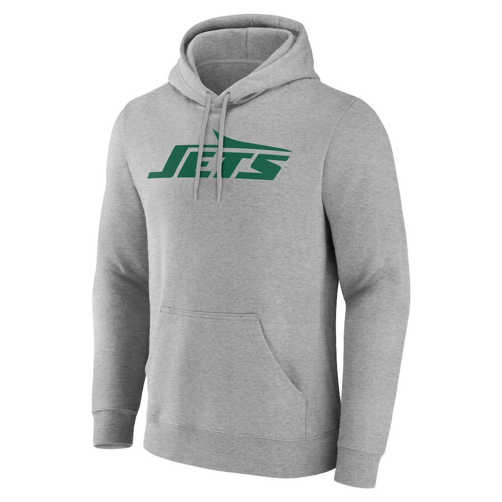 New York Jets Team Authentic Personalized Name & Number Hoodie - Gray Hoodies