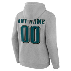 Philadelphia Eagles Team Authentic Personalized Name & Number Hoodie - Gray Hoodies