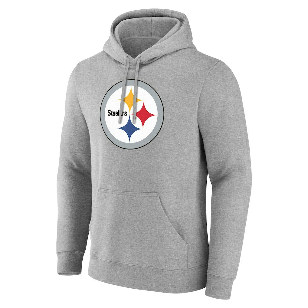 Pittsburgh Steelers Team Authentic Personalized Name & Number Hoodie - Gray Hoodies