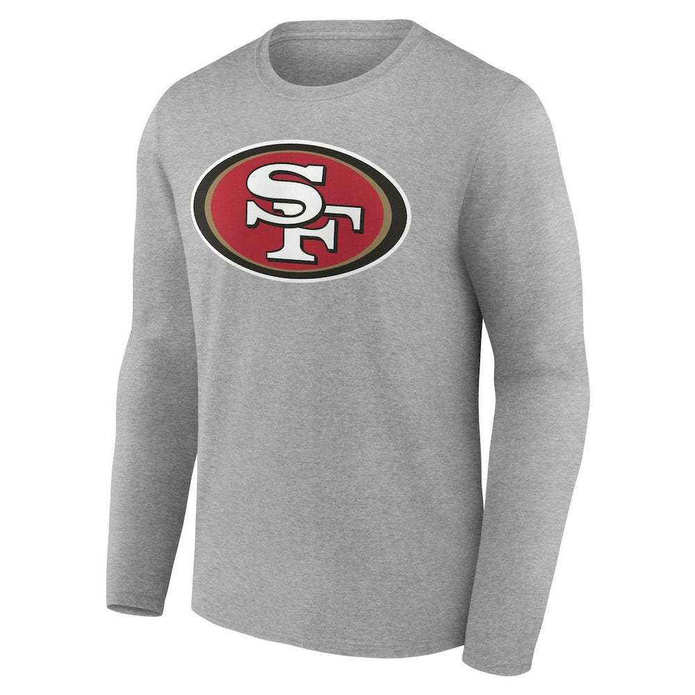 San Francisco 49ers Team Authentic Personalized Name & Number Long Sleeve T-Shirt - Gray T-shirts