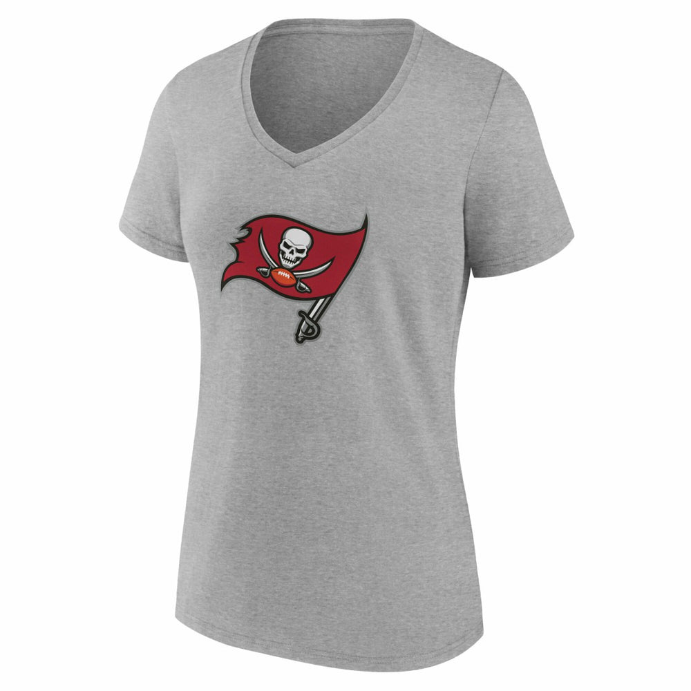 Tampa Bay Buccaneers Women's Team Authentic Personalized Name & Number V-Neck T-Shirt - Gray T-shirts