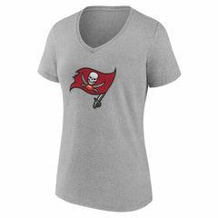 Tampa Bay Buccaneers Women's Team Authentic Personalized Name & Number V-Neck T-Shirt - Gray T-shirts