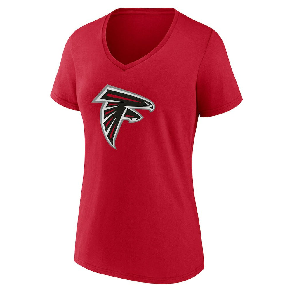 Atlanta Falcons Women's Team Authentic Personalized Name & Number V-Neck T-Shirt - Red T-shirts