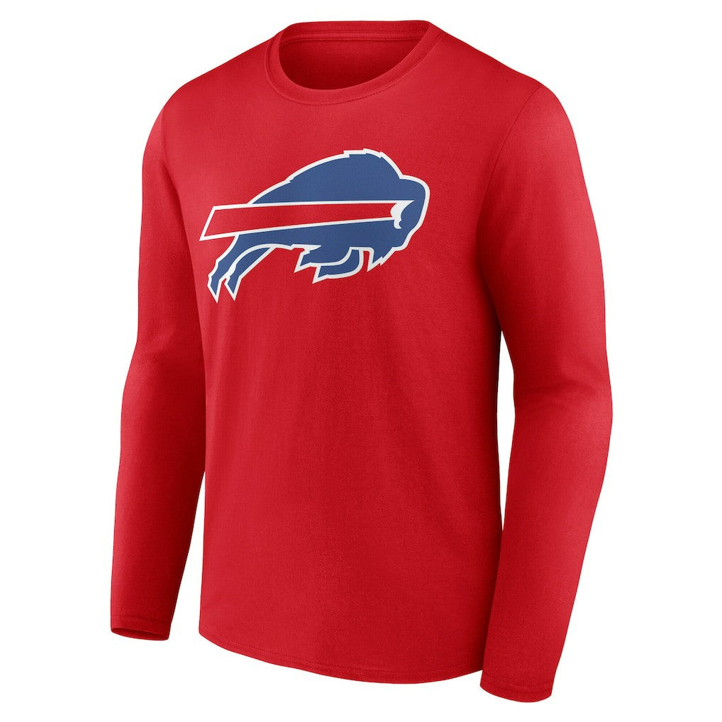 Buffalo Bills Team Authentic Personalized Name & Number Long Sleeve T-Shirt - Red T-shirts