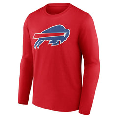 Buffalo Bills Team Authentic Personalized Name & Number Long Sleeve T-Shirt - Red T-shirts