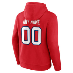 Buffalo Bills Team Authentic Personalized Name & Number Hoodie - Red Hoodies