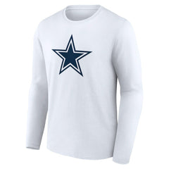 Dallas Cowboys Team Authentic Personalized Name & Number Long Sleeve T-Shirt - White T-shirts
