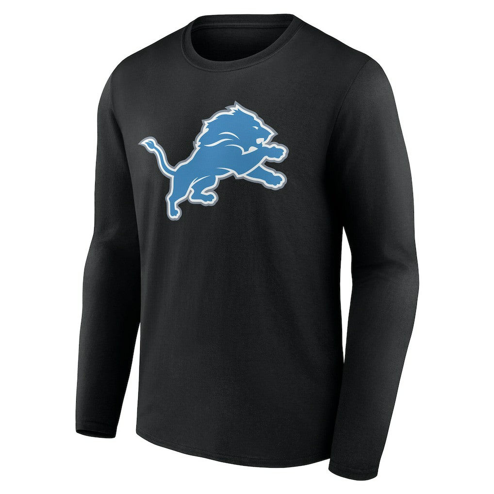 Detroit Lions Team Authentic Personalized Name & Number Long Sleeve T-Shirt - Black T-shirts