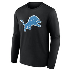 Detroit Lions Team Authentic Personalized Name & Number Long Sleeve T-Shirt - Black T-shirts
