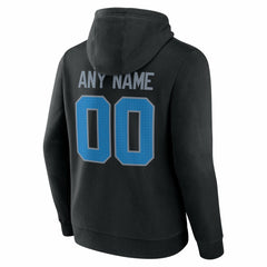 Detroit Lions Team Authentic Personalized Name & Number Hoodie - Black Hoodies