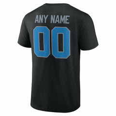 Detroit Lions Team Authentic Personalized Name & Number T-Shirt - Black T-shirts