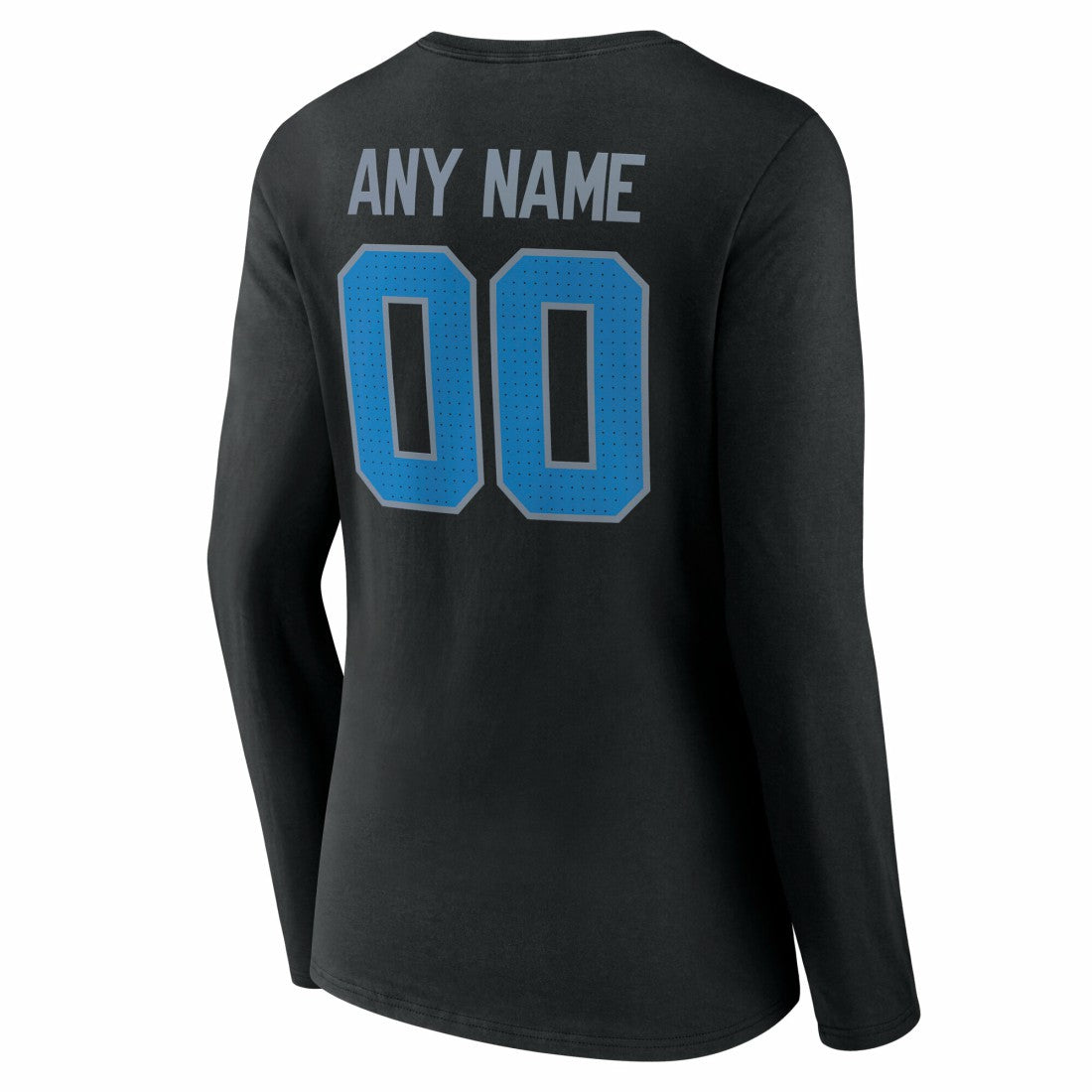 Detroit Lions Women's Team Authentic Personalized Name & Number Long Sleeve V-Neck T-Shirt - Black T-shirts