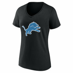 Detroit Lions Women's Team Authentic Personalized Name & Number V-Neck T-Shirt - Black T-shirts