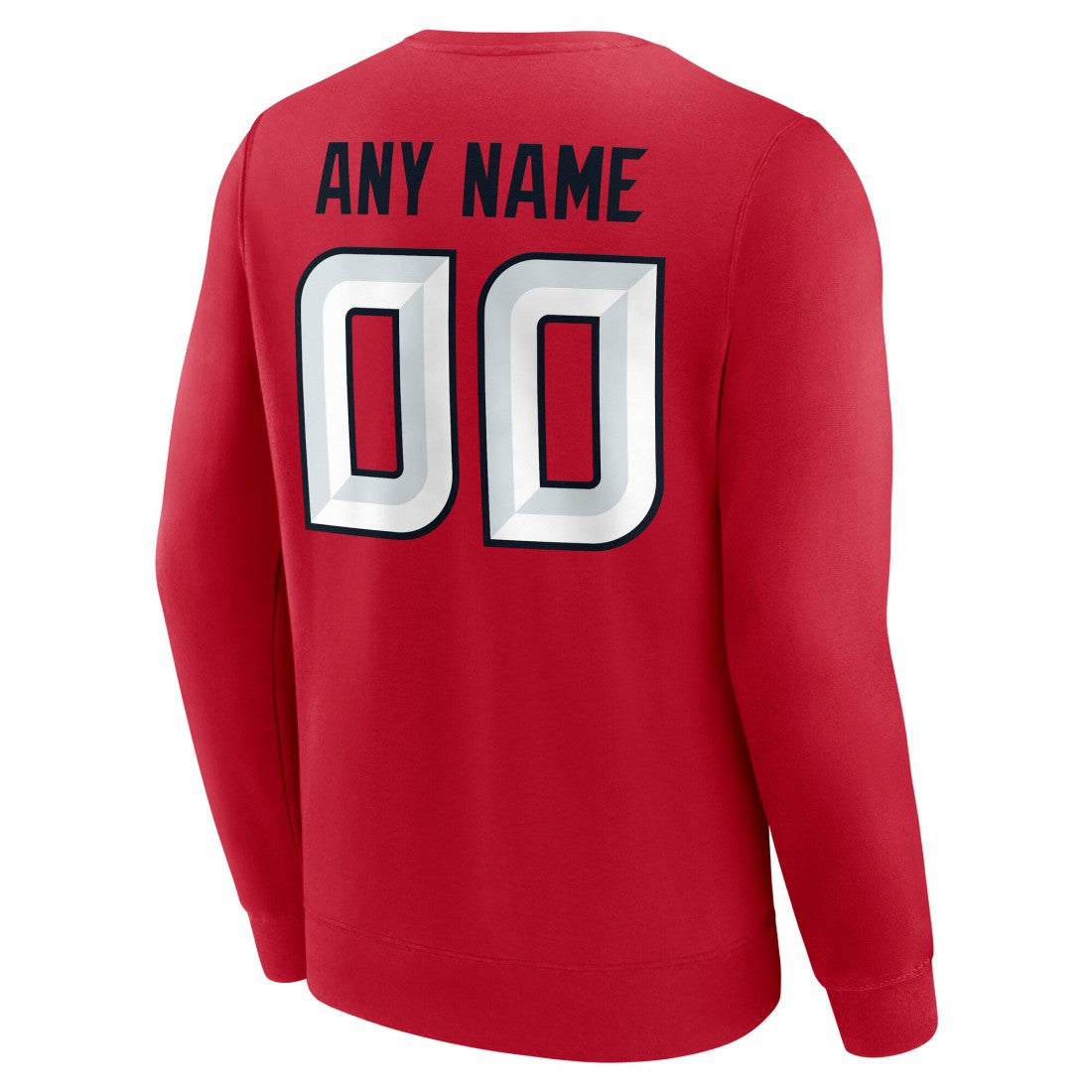 Houston Texans Team Authentic Personalized Name & Number Sweatshirt - Red Sweatshirts