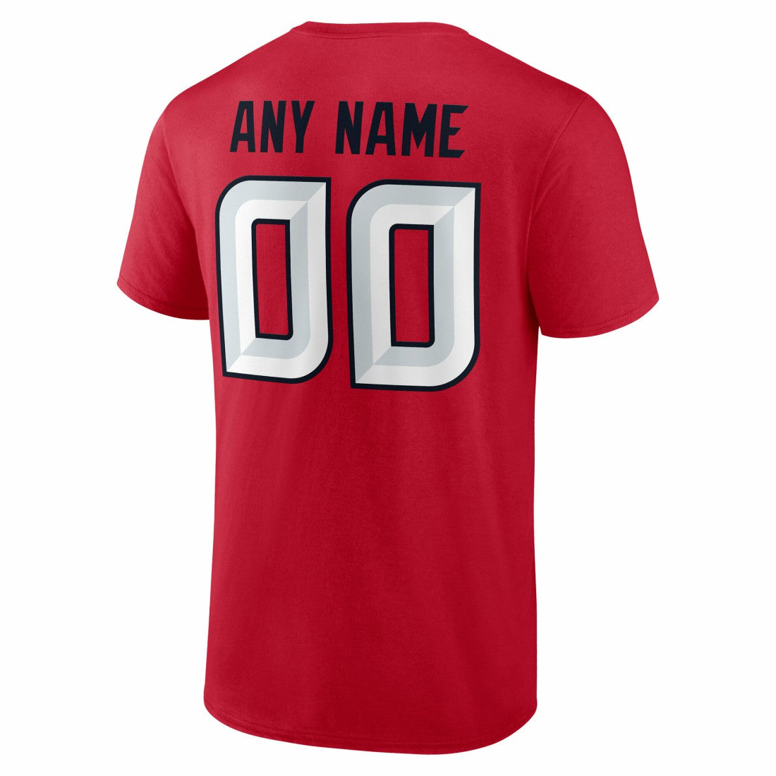 Houston Texans Team Authentic Personalized Name & Number T-Shirt - Red T-shirts