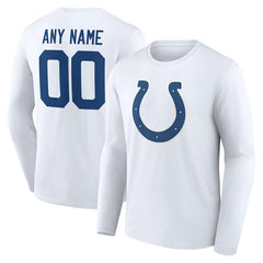 Indianapolis Colts Team Authentic Personalized Name & Number Long Sleeve T-Shirt - White T-shirts