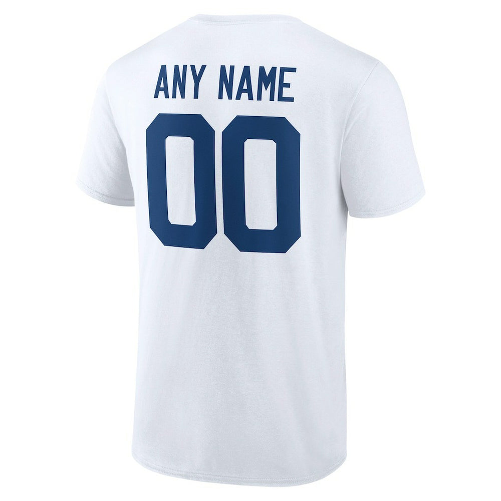 Indianapolis Colts Team Authentic Personalized Name & Number T-Shirt - White T-shirts