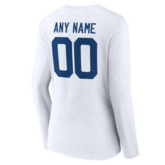 Indianapolis Colts Women's Team Authentic Personalized Name & Number Long Sleeve V-Neck T-Shirt - White T-shirts