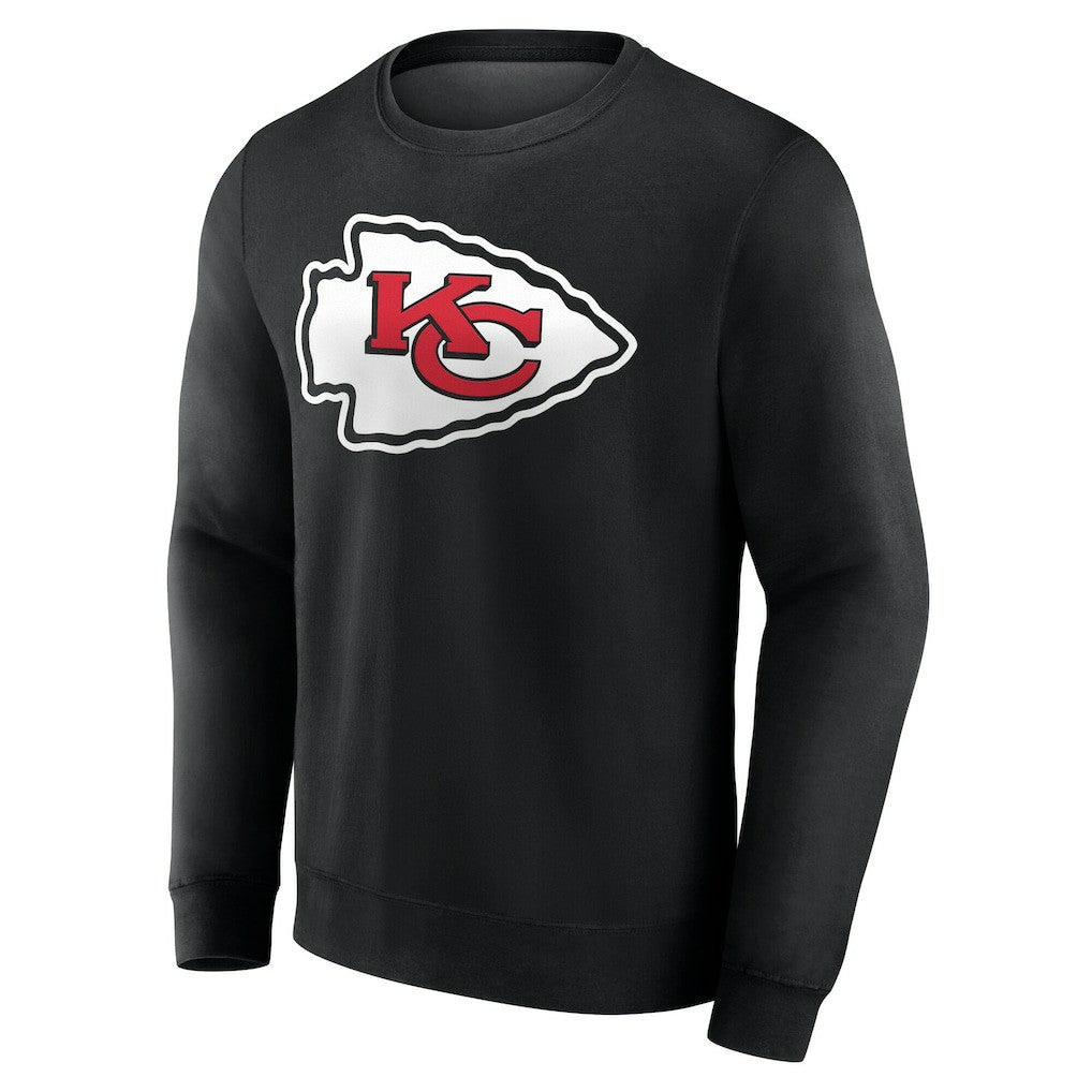 Kansas City Chiefs Team Authentic Personalized Name & Number Sweatshirt - Black Sweatshirts