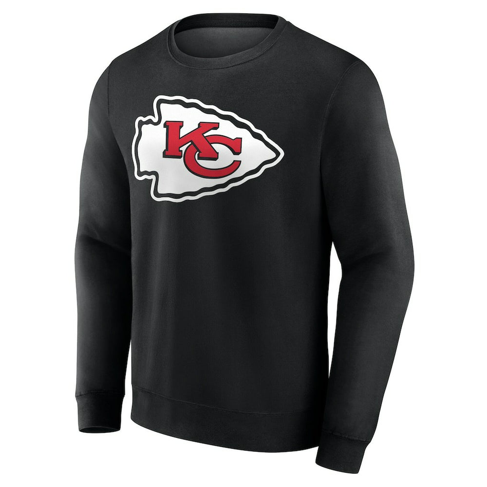 Kansas City Chiefs Team Authentic Personalized Name & Number Sweatshirt - Black Sweatshirts