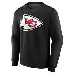Kansas City Chiefs Team Authentic Personalized Name & Number Sweatshirt - Black Sweatshirts