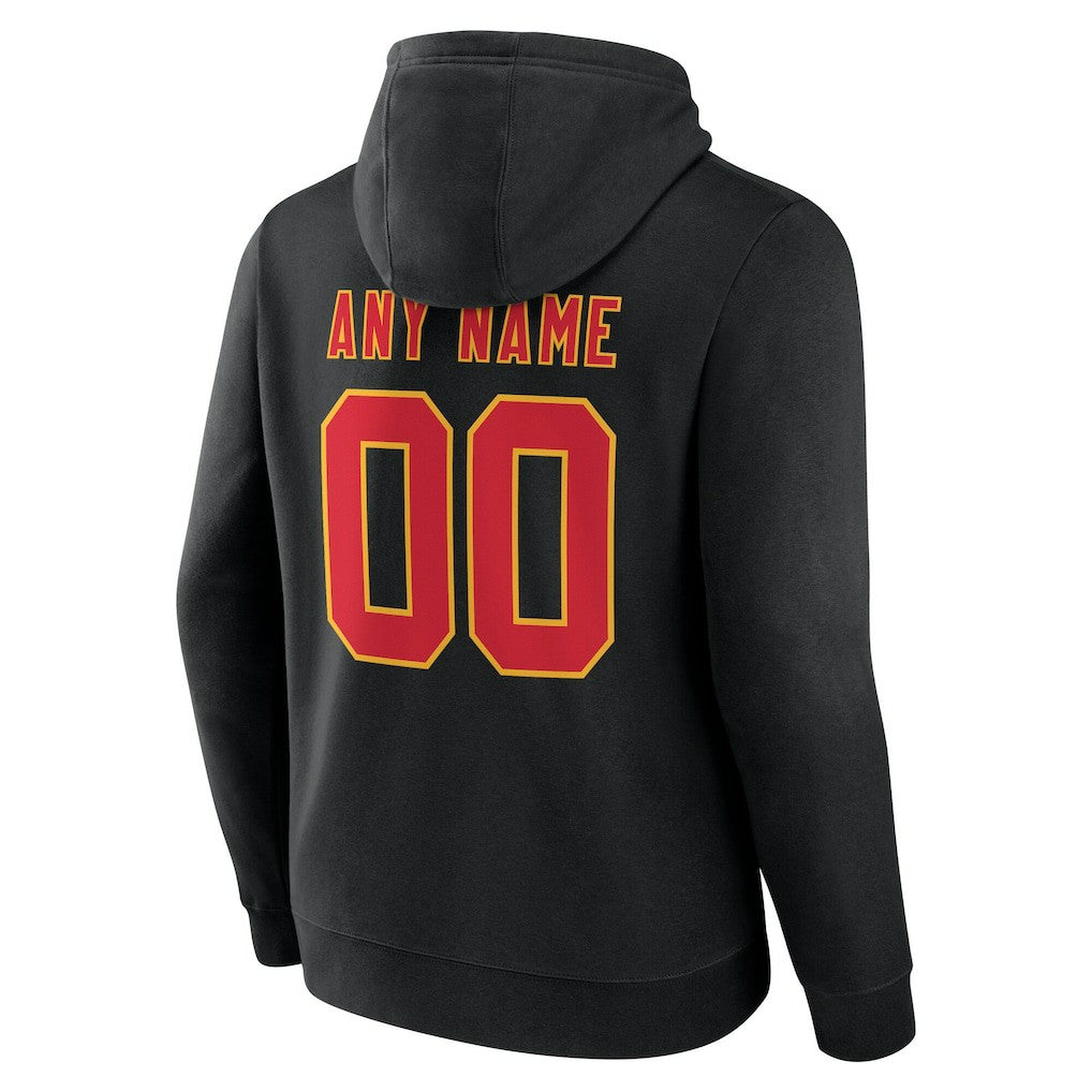 Kansas City Chiefs Team Authentic Personalized Name & Number Hoodie - Black Hoodies