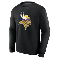 Minnesota Vikings Team Authentic Personalized Name & Number Sweatshirt - Black Sweatshirts